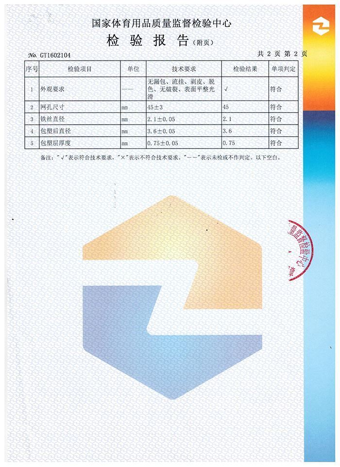 圍網檢驗報告